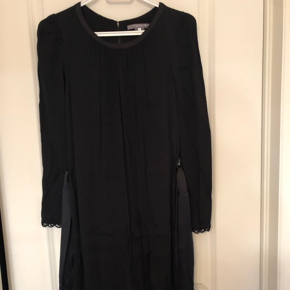 Tegan black long sleeved belted dress - Picture 2 of 5